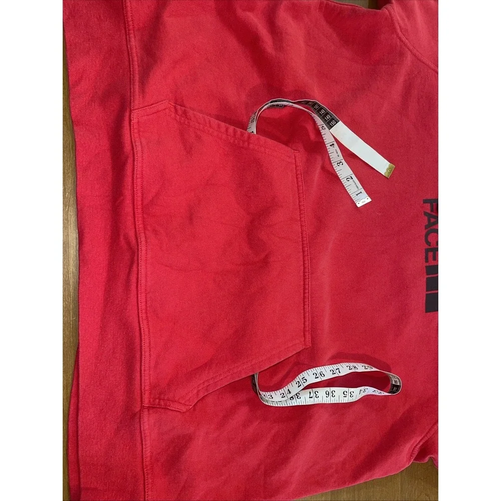 The North Face Pullover Hoodie Men XXL Red Kangaroo Pocket Long Sleeve Cozy